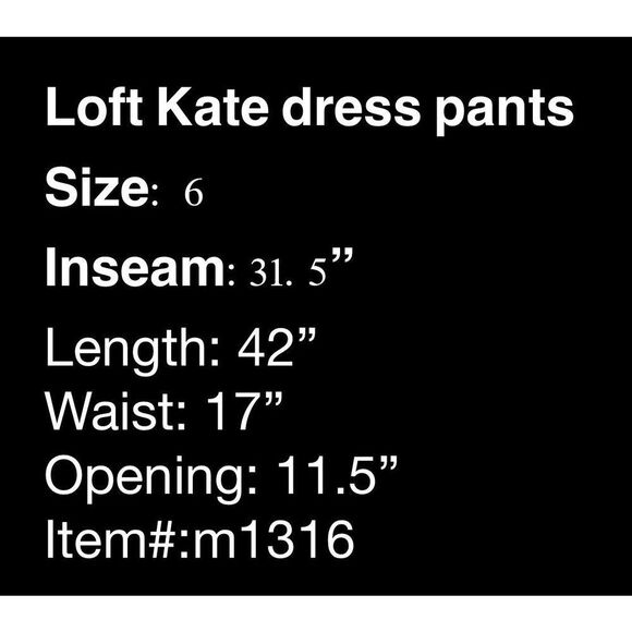 LOFT Kate dress pants- dark grey - size 6 - Picture 7 of 7